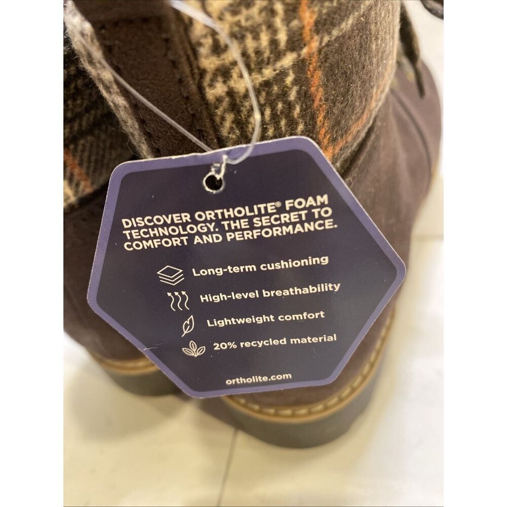 Sonoma Goods For Life Women's Hiker Boots New Brown Size 11 Ortholite ECO - Picture 4 of 6